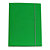 STARLINE Cartellina con elastico - cartone plastificato - 3 lembi - 25x34 cm - verde - 3