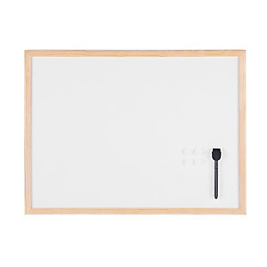 STARLINE Lavagna bianca magnetica - 45 x 60 cm - cornice legno - bianco