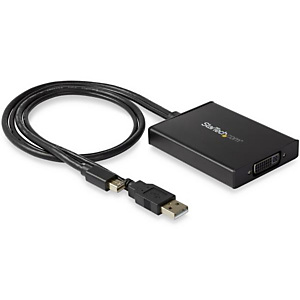 STARTECH .com Adaptador Mini DisplayPort a DVI de Enlace Doble - Alimentado por USB - Negro, 0,358 m, Mini DisplayPort + USB Type-A, DVI-I, Macho, Hembra, Derecho MDP2DVID2 STARTECH .com Adaptador Mini DisplayPort a DVI de Enlace Doble - Alimentado por USB - Negro, 0,358 m, Mini DisplayPort + USB Type-A, DVI-I, Macho, Hembra, Derecho MDP2DVID2
