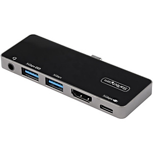 STARTECH .com Adaptador Multipuertos USB C a HDMI 2.0 de 4K 60Hz - Entrega de Alimentación PD de 100W Pass Through - Hub USB 3.0 de 3 Puertos - Audio - Mini Docking Station USB Tipo C Portátil de Viaje, Alámbrico, USB 3.2 Gen 1 (3.1 Gen 1) Type-C, 100 W, STARTECH .com Adaptador Multipuertos USB C a HDMI 2.0 de 4K 60Hz - Entrega de Alimentación PD de 100W Pass Through - Hub USB 3.0 de 3 Puertos - Audio - Mini Docking Station USB Tipo C Portátil de Viaje, Alámbrico, USB 3.2 Gen 1 (3.1 Gen 1) Type-C, 100 W,