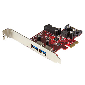 STARTECH .com Adaptador tarjeta PCI Express de 2 puertos externos 2 internos USB 3.0 con alimentación SATA, PCIe, SATA, USB 3.2 Gen 1 (3.1 Gen 1), Full-height / Low-profile, PCI 2.0, Metálico, Rojo, 3 m PEXUSB3S2EI STARTECH .com Adaptador tarjeta PCI Express de 2 puertos externos 2 internos USB 3.0 con alimentación SATA, PCIe, SATA, USB 3.2 Gen 1 (3.1 Gen 1), Full-height / Low-profile, PCI 2.0, Metálico, Rojo, 3 m PEXUSB3S2EI
