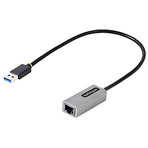 STARTECH .com Adaptador USB 3.0 a Ethernet Gigabit de 10/100/1000 para Portátiles - con Cable Incorporado de 30cm - Adaptador USB a RJ45 - Adaptador Externo de Red LAN - sin Controladores, Alámbrico, USB, Ethernet, 5000 Mbit/s, Gris USB31000S2 STARTECH .com Adaptador USB 3.0 a Ethernet Gigabit de 10/100/1000 para Portátiles - con Cable Incorporado de 30cm - Adaptador USB a RJ45 - Adaptador Externo de Red LAN - sin Controladores, Alámbrico, USB, Ethernet, 5000 Mbit/s, Gris USB31000S2