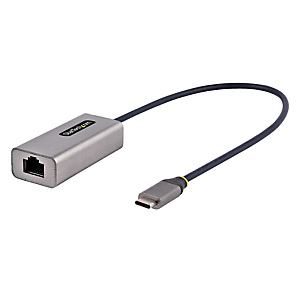 STARTECH .com Adaptador USB-C a Ethernet - Adaptador USB 3.0 de Red Ethernet Gigabit 10/100/1000 Mbps - Adaptador USB Tipo C a RJ45 Ethernet - Cable de 30cm Incorporado - sin Controladores, Alámbrico, USB Tipo C, Ethernet, 5000 Mbit/s, Negro, Gris US1GC30 STARTECH .com Adaptador USB-C a Ethernet - Adaptador USB 3.0 de Red Ethernet Gigabit 10/100/1000 Mbps - Adaptador USB Tipo C a RJ45 Ethernet - Cable de 30cm Incorporado - sin Controladores, Alámbrico, USB Tipo C, Ethernet, 5000 Mbit/s, Negro, Gris US1GC30
