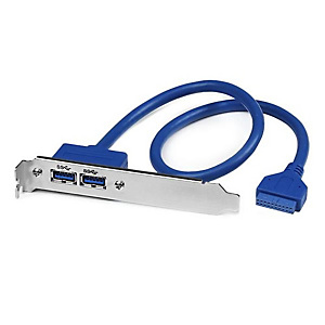 StarTech.com Adaptateur Carte Mère vers Plaque 2 Ports USB 3.0 A Femelle Encastré, IDC, USB 3.2 Gen 1 (3.1 Gen 1), Bleu, Acier inoxydable, 0,5 m, CE, StarTech.com Adaptateur Carte Mère vers Plaque 2 Ports USB 3.0 A Femelle Encastré, IDC, USB 3.2 Gen 1 (3.1 Gen 1), Bleu, Acier inoxydable, 0,5 m, CE,