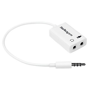 StarTech.com Adaptateur pour casque avec prises pour écouteur et microphone séparées - Mini-Jack 3,5mm 1x (M) 2x (F) - Blanc, Blanc, 3.5mm, 2 x 3.5mm, StarTech.com Adaptateur pour casque avec prises pour écouteur et microphone séparées - Mini-Jack 3,5mm 1x (M) 2x (F) - Blanc, Blanc, 3.5mm, 2 x 3.5mm,