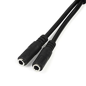 StarTech.com Adaptateur pour casque avec prises pour écouteur et microphone séparées - Mini-Jack 3,5mm 1x (M) 2x (F) - Noir, Noir, 3.5 mm, 2 x 3,5 mm, StarTech.com Adaptateur pour casque avec prises pour écouteur et microphone séparées - Mini-Jack 3,5mm 1x (M) 2x (F) - Noir, Noir, 3.5 mm, 2 x 3,5 mm,