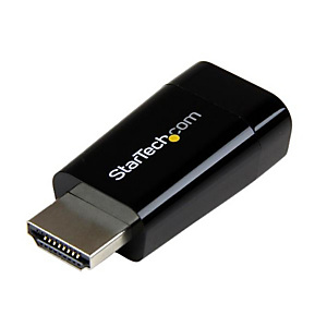StarTech.com Adaptateur Compact HDMI vers VGA - Idéal pour Chromebook, Ultrabook et PC portable - 1920 x 1280 / 1080p, Noir HD2VGAMICRO StarTech.com Adaptateur Compact HDMI vers VGA - Idéal pour Chromebook, Ultrabook et PC portable - 1920 x 1280 / 1080p, Noir HD2VGAMICRO
