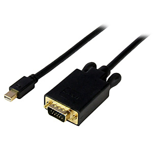 StarTech.com Adaptateur Mini DisplayPort vers VGA - Câble Display Port Mâle VGA Mâle 1920x1200 - Noir 1,8m, 1,83 m, mini DisplayPort, VGA (D-Sub), Mâl StarTech.com Adaptateur Mini DisplayPort vers VGA - Câble Display Port Mâle VGA Mâle 1920x1200 - Noir 1,8m, 1,83 m, mini DisplayPort, VGA (D-Sub), Mâl