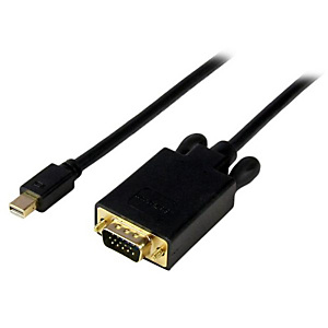 StarTech.com Adaptateur Mini DisplayPort vers VGA - Câble Display Port Mâle VGA Mâle 1920x1200 - Noir 3m, 3 m, mini DisplayPort, VGA (D-Sub), Mâle, Mâ StarTech.com Adaptateur Mini DisplayPort vers VGA - Câble Display Port Mâle VGA Mâle 1920x1200 - Noir 3m, 3 m, mini DisplayPort, VGA (D-Sub), Mâle, Mâ