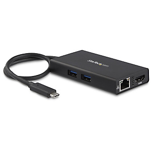 StarTech.com Adaptateur Multiport USB-C - Mini Station d'Accueil USB-C avec 4K HDMI - 60W Power Delivery Pass-Through, GbE, 2x USB-A 3.0 Hub - Mini Do StarTech.com Adaptateur Multiport USB-C - Mini Station d'Accueil USB-C avec 4K HDMI - 60W Power Delivery Pass-Through, GbE, 2x USB-A 3.0 Hub - Mini Do