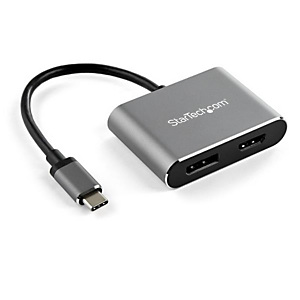 StarTech.com Adaptateur multiport USB-C vers DisplayPort ou HDMI - 4K 60 Hz - Convertisseur 2-en-1, USB Type-C, Sortie HDMI, Sortie de DisplayPorts, 3 StarTech.com Adaptateur multiport USB-C vers DisplayPort ou HDMI - 4K 60 Hz - Convertisseur 2-en-1, USB Type-C, Sortie HDMI, Sortie de DisplayPorts, 3