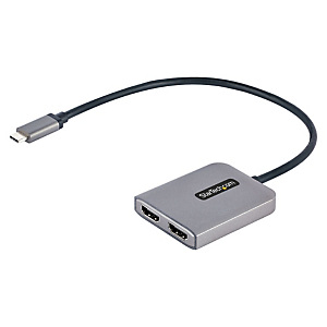 StarTech.com Adaptateur USB-C vers Double HDMI, Hub USB Type-C Multi-Moniteur MST, Double Écran HDMI 4K 60Hz pour Ordinateur Portable Extender / Split StarTech.com Adaptateur USB-C vers Double HDMI, Hub USB Type-C Multi-Moniteur MST, Double Écran HDMI 4K 60Hz pour Ordinateur Portable Extender / Split