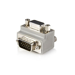 StarTech.com Adaptateur VGA vers VGA à angle droit type 1 - M/F, DB15, DB15, Gris GC1515MFRA1 StarTech.com Adaptateur VGA vers VGA à angle droit type 1 - M/F, DB15, DB15, Gris GC1515MFRA1