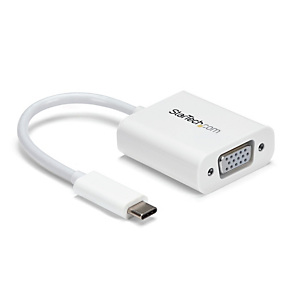 StarTech.com Adaptateur vidéo USB-C vers VGA - M/F - 1920x1200 / 1080p - Blanc, 3.2 Gen 1 (3.1 Gen 1), USB Type-C, Sortie VGA (D-Sub), 1920 x 1200 pix StarTech.com Adaptateur vidéo USB-C vers VGA - M/F - 1920x1200 / 1080p - Blanc, 3.2 Gen 1 (3.1 Gen 1), USB Type-C, Sortie VGA (D-Sub), 1920 x 1200 pix