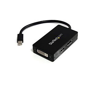 StarTech.com Adaptateur de voyage Mini DisplayPort vers DVI / DisplayPort / HDMI - Convertisseur vidéo 3-en-1, 0,15 m, Mini DisplayPort, DisplayPort + StarTech.com Adaptateur de voyage Mini DisplayPort vers DVI / DisplayPort / HDMI - Convertisseur vidéo 3-en-1, 0,15 m, Mini DisplayPort, DisplayPort +