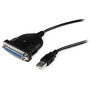 StarTech.com Câble Adaptateur de 1.80m USB vers 1 Port Parallèle DB25 pour Imprimante, Noir, DB-25, USB A, 1,9 m, 100 g, 1900 mm ICUSB1284D25 StarTech.com Câble Adaptateur de 1.80m USB vers 1 Port Parallèle DB25 pour Imprimante, Noir, DB-25, USB A, 1,9 m, 100 g, 1900 mm ICUSB1284D25