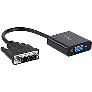 StarTech.com Câble adaptateur actif DVI vers VGA - Convertisseur DVI-D vers HD15 - M/F - 1080p, 0,19 m, 1920 x 1080 pixels, 720p, 1080p, Noir, Convert StarTech.com Câble adaptateur actif DVI vers VGA - Convertisseur DVI-D vers HD15 - M/F - 1080p, 0,19 m, 1920 x 1080 pixels, 720p, 1080p, Noir, Convert