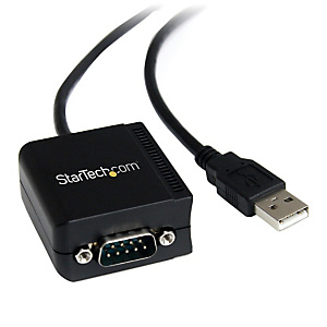 StarTech.com Câble adaptateur FTDI USB vers série RS232 1 port avec isolation optique, DB-9, USB A, 2,5 m, Noir ICUSB2321FIS StarTech.com Câble adaptateur FTDI USB vers série RS232 1 port avec isolation optique, DB-9, USB A, 2,5 m, Noir ICUSB2321FIS