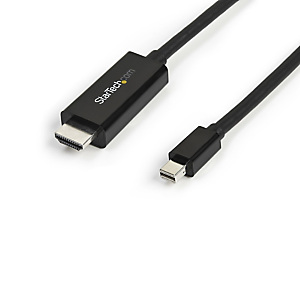 StarTech.com Câble adaptateur Mini DisplayPort vers HDMI de 3 m - 4K 30 Hz - Noir, 3 m, Mini DisplayPort, HDMI, Mâle, Mâle, Droit MDP2HDMM3MB StarTech.com Câble adaptateur Mini DisplayPort vers HDMI de 3 m - 4K 30 Hz - Noir, 3 m, Mini DisplayPort, HDMI, Mâle, Mâle, Droit MDP2HDMM3MB