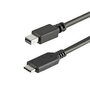 StarTech.com Câble adaptateur USB-C vers Mini DisplayPort 4K 60 Hz de 1 m en noir, 1 m, USB Type-C, Mini DisplayPort, Mâle, Mâle, Droit CDP2MDPMM1MB StarTech.com Câble adaptateur USB-C vers Mini DisplayPort 4K 60 Hz de 1 m en noir, 1 m, USB Type-C, Mini DisplayPort, Mâle, Mâle, Droit CDP2MDPMM1MB