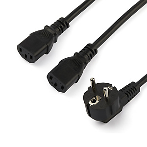 StarTech.com Câble d'alimentation PC - Cordon secteur en Y Schuko vers C13 de 2 m, 2 m, CEE7/7, Coupleur 2 x C13, 250 V, 10 A PXT101YEU2M StarTech.com Câble d'alimentation PC - Cordon secteur en Y Schuko vers C13 de 2 m, 2 m, CEE7/7, Coupleur 2 x C13, 250 V, 10 A PXT101YEU2M