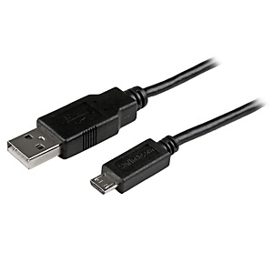 StarTech.com Câble de charge /synchronisation mobile USB A vers Micro B mince de 0,5m pour smartphone et tablette - M/M - Noir, 0,5 m, USB A, Micro-US StarTech.com Câble de charge /synchronisation mobile USB A vers Micro B mince de 0,5m pour smartphone et tablette - M/M - Noir, 0,5 m, USB A, Micro-US