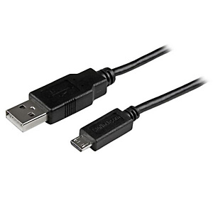 StarTech.com Câble de charge / synchronisation mobile USB A vers Micro B slim de 15 cm pour smartphone et tablette - M/M - Noir, 0,15 m, USB A, Micro- StarTech.com Câble de charge / synchronisation mobile USB A vers Micro B slim de 15 cm pour smartphone et tablette - M/M - Noir, 0,15 m, USB A, Micro-