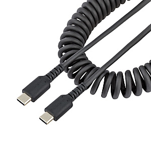 StarTech.com Câble de Charge USB-C de 1m - Adaptateur USB-C vers USB-C Enroulé à Usage Intesif - Câble Thunderbolt 3 en Fibre Aramide Robuste - Cordon StarTech.com Câble de Charge USB-C de 1m - Adaptateur USB-C vers USB-C Enroulé à Usage Intesif - Câble Thunderbolt 3 en Fibre Aramide Robuste - Cordon