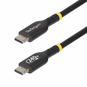 StarTech.com Câble de Charge USB-C de 2m, Charge et Synchronisation, 240W (5A) PD EPR, Câble de Charge USB 2.0 pour Ordinateur Portable, Certifié USB- StarTech.com Câble de Charge USB-C de 2m, Charge et Synchronisation, 240W (5A) PD EPR, Câble de Charge USB 2.0 pour Ordinateur Portable, Certifié USB-