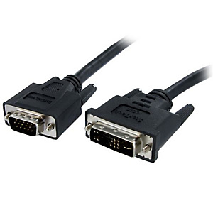 StarTech.com Câble écran DVI vers VGA - DVI-A (M) vers VGA HD15 (M) - 1m - Cordon DVI-A vers VGA, 1 m, DVI-A, VGA (D-Sub), Nickel, Noir, Mâle/Mâle DVI StarTech.com Câble écran DVI vers VGA - DVI-A (M) vers VGA HD15 (M) - 1m - Cordon DVI-A vers VGA, 1 m, DVI-A, VGA (D-Sub), Nickel, Noir, Mâle/Mâle DVI