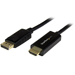 StarTech.com Câble DisplayPort vers HDMI 2m - 4K 30Hz - Adaptateur DP vers HDMI - Convertisseur pour Moniteur DP 1.2 à HDMI - Connecteur DP à Verrouil StarTech.com Câble DisplayPort vers HDMI 2m - 4K 30Hz - Adaptateur DP vers HDMI - Convertisseur pour Moniteur DP 1.2 à HDMI - Connecteur DP à Verrouil