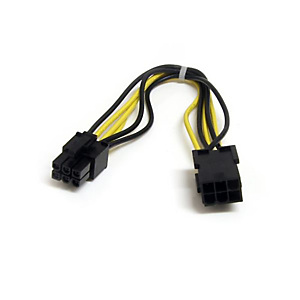 StarTech.com Câble d'extension d'alimentation PCI Express 6 broches 20 cm, 0,15 m, PCI-E (6-pin), PCI-E (6-pin), Mâle, Femelle, Noir, Jaune PCIEPOWEXT StarTech.com Câble d'extension d'alimentation PCI Express 6 broches 20 cm, 0,15 m, PCI-E (6-pin), PCI-E (6-pin), Mâle, Femelle, Noir, Jaune PCIEPOWEXT
