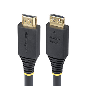 StarTech.com Câble HDMI Haut Débit de 6m avec Connecteur à Pince, 4K 60Hz/1440p 144Hz, HDR10/HDCP 2.2/ARC, 18Gbps, UHD HDMI 2.0, Cordon pour TV/Monite StarTech.com Câble HDMI Haut Débit de 6m avec Connecteur à Pince, 4K 60Hz/1440p 144Hz, HDR10/HDCP 2.2/ARC, 18Gbps, UHD HDMI 2.0, Cordon pour TV/Monite