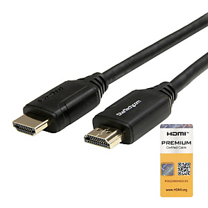 StarTech.com Câble HDMI haute vitesse avec Ethernet de 2 m - 4K 60 Hz - Premium, 2 m, HDMI Type A (Standard), HDMI Type A (Standard), Canal de retour StarTech.com Câble HDMI haute vitesse avec Ethernet de 2 m - 4K 60 Hz - Premium, 2 m, HDMI Type A (Standard), HDMI Type A (Standard), Canal de retour