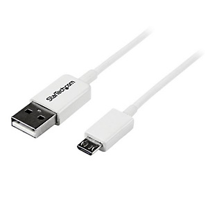 StarTech.com Câble Micro USB 2 m - A vers Micro B - Blanc, 2 m, USB A, Micro-USB B, USB 2.0, Mâle/Mâle, Blanc USBPAUB2MW StarTech.com Câble Micro USB 2 m - A vers Micro B - Blanc, 2 m, USB A, Micro-USB B, USB 2.0, Mâle/Mâle, Blanc USBPAUB2MW