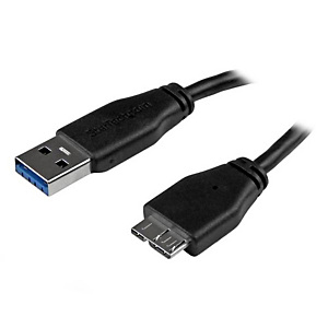 StarTech.com Câble Micro USB 3.0 slim de 3m - Cordon USB A vers Micro B - M/M - Noir, 3 m, USB A, Micro-USB B, USB 3.2 Gen 1 (3.1 Gen 1), Mâle/Mâle, N StarTech.com Câble Micro USB 3.0 slim de 3m - Cordon USB A vers Micro B - M/M - Noir, 3 m, USB A, Micro-USB B, USB 3.2 Gen 1 (3.1 Gen 1), Mâle/Mâle, N