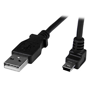StarTech.com Câble Mini USB 1 m - A vers Mini B coudé 90° vers le haut, 1 m, USB A, Mini-USB B, USB 2.0, Mâle/Mâle, Noir USBAMB1MU StarTech.com Câble Mini USB 1 m - A vers Mini B coudé 90° vers le haut, 1 m, USB A, Mini-USB B, USB 2.0, Mâle/Mâle, Noir USBAMB1MU