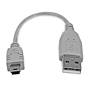 StarTech.com Câble Mini USB 2.0 15 cm - USB A vers mini USB B, 0,152 m, USB A, Mini-USB B, USB 2.0, Mâle/Mâle, Gris USB2HABM6IN StarTech.com Câble Mini USB 2.0 15 cm - USB A vers mini USB B, 0,152 m, USB A, Mini-USB B, USB 2.0, Mâle/Mâle, Gris USB2HABM6IN