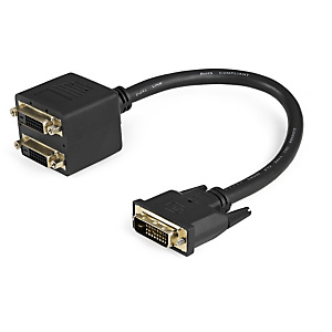 StarTech.com Câble Répartiteur en Y DVI-D vers 2x DVI-D 30 cm - Câble Splitter DVI-D - M/F, 0,3 m, DVI-D, 2 x DVI-D, Mâle, Femelle, Noir DVISPL1DD StarTech.com Câble Répartiteur en Y DVI-D vers 2x DVI-D 30 cm - Câble Splitter DVI-D - M/F, 0,3 m, DVI-D, 2 x DVI-D, Mâle, Femelle, Noir DVISPL1DD