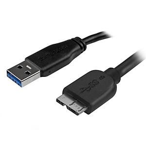 StarTech.com Câble SuperSpeed USB 3.0 slim A vers Micro B de 0,5 m - Mâle / Mâle - Noir, 0,5 m, USB A, Micro-USB B, USB 3.2 Gen 1 (3.1 Gen 1), Mâle/Mâ StarTech.com Câble SuperSpeed USB 3.0 slim A vers Micro B de 0,5 m - Mâle / Mâle - Noir, 0,5 m, USB A, Micro-USB B, USB 3.2 Gen 1 (3.1 Gen 1), Mâle/Mâ