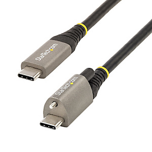 StarTech.com Câble USB C 10Gbps 1m à Verouillage par Vis Supérieure - Câble USB 3.2 Gen 2 Type-C - 100W/5A Power Delivery, DP Alt Mode, Cordon USB-C à StarTech.com Câble USB C 10Gbps 1m à Verouillage par Vis Supérieure - Câble USB 3.2 Gen 2 Type-C - 100W/5A Power Delivery, DP Alt Mode, Cordon USB-C à