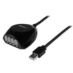 StarTech.com Câble USB 2.0 actif de 15m - Rallonge USB 2.0 avec hub à 4 ports - Noir, USB 2.0, 480 Mbit/s, Noir, 15 m, 110 - 240 V, 5 V USB2EXT4P15M StarTech.com Câble USB 2.0 actif de 15m - Rallonge USB 2.0 avec hub à 4 ports - Noir, USB 2.0, 480 Mbit/s, Noir, 15 m, 110 - 240 V, 5 V USB2EXT4P15M