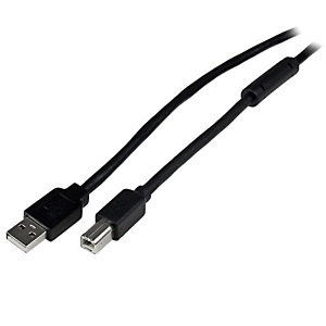 StarTech.com Câble USB Actif A vers B 20 m - M/M - Noir, 20 m, USB A, USB B, USB 2.0, 0,48 Gbit/s, Noir USB2HAB65AC StarTech.com Câble USB Actif A vers B 20 m - M/M - Noir, 20 m, USB A, USB B, USB 2.0, 0,48 Gbit/s, Noir USB2HAB65AC