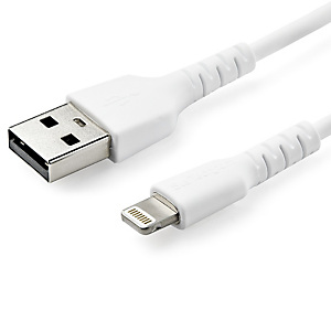 StarTech.com Câble USB-A vers Lightning Blanc Robuste 2m - Câble de Charge/Synchronisation de Type A vers Lightning en Fibre Aramide - iPad/iPhone 12 StarTech.com Câble USB-A vers Lightning Blanc Robuste 2m - Câble de Charge/Synchronisation de Type A vers Lightning en Fibre Aramide - iPad/iPhone 12