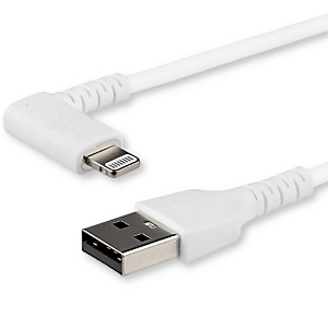 StarTech.com Câble USB-A vers Lightning Blanc Robuste 2m Coudé à 90° - Câble de Charge/Synchronisation USB Type A vers Lightning en Fibre Aramide Robu StarTech.com Câble USB-A vers Lightning Blanc Robuste 2m Coudé à 90° - Câble de Charge/Synchronisation USB Type A vers Lightning en Fibre Aramide Robu