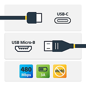 StarTech.com Câble USB-C vers Micro USB-B de 2m, Câble de Transfert de Données, USB 2.0, USB C vers Micro-B, 2 m, USB C, Micro-USB B, USB 2.0, Mâle/Mâ StarTech.com Câble USB-C vers Micro USB-B de 2m, Câble de Transfert de Données, USB 2.0, USB C vers Micro-B, 2 m, USB C, Micro-USB B, USB 2.0, Mâle/Mâ