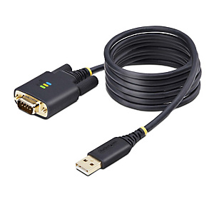 StarTech.com Câble USB vers Série de 2m, Rétention COM, Vis/Écrous Interchangeables, Câble Adaptateur USB vers Série, USB-A vers DB9 RS232, FTDI IC, P StarTech.com Câble USB vers Série de 2m, Rétention COM, Vis/Écrous Interchangeables, Câble Adaptateur USB vers Série, USB-A vers DB9 RS232, FTDI IC, P