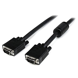 StarTech.com Câble VGA coaxial de 15 m HD15 pour écran haute résolution - M/M, 15 m, VGA (D-Sub), VGA (D-Sub), Mâle, Mâle, Noir MXTMMHQ15M StarTech.com Câble VGA coaxial de 15 m HD15 pour écran haute résolution - M/M, 15 m, VGA (D-Sub), VGA (D-Sub), Mâle, Mâle, Noir MXTMMHQ15M