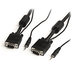StarTech.com Câble vidéo coaxial pour écran VGA haute résolution 2 m avec audio HD15 M/M, 2 m, VGA (D-Sub) + 3,5 mm, VGA (D-Sub) + 3,5 mm, Mâle, Mâle, StarTech.com Câble vidéo coaxial pour écran VGA haute résolution 2 m avec audio HD15 M/M, 2 m, VGA (D-Sub) + 3,5 mm, VGA (D-Sub) + 3,5 mm, Mâle, Mâle,