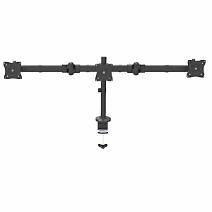 STARTECH .com Brazo para 3 Monitores de Montaje en Escritorio - Soporte VESA Ergonómico para 3 Monitores de hasta 27' - Mástil Articulado de Altura Ajustable de Grommet/Mordaza de Escritorio, Abrazadera, 24 kg, 33 cm (13'), 61 cm (24'), 100 x 100 mm, Negr STARTECH .com Brazo para 3 Monitores de Montaje en Escritorio - Soporte VESA Ergonómico para 3 Monitores de hasta 27' - Mástil Articulado de Altura Ajustable de Grommet/Mordaza de Escritorio, Abrazadera, 24 kg, 33 cm (13'), 61 cm (24'), 100 x 100 mm, Negr